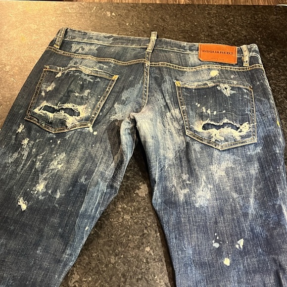 Men's Distressed DSQUARED2 Blue Jeans - Picture 7 of 7